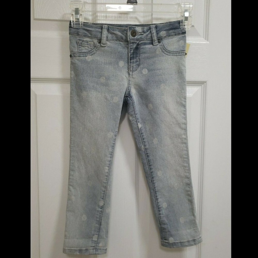 Girls Dot Super Skinny Jeans adjustable waist